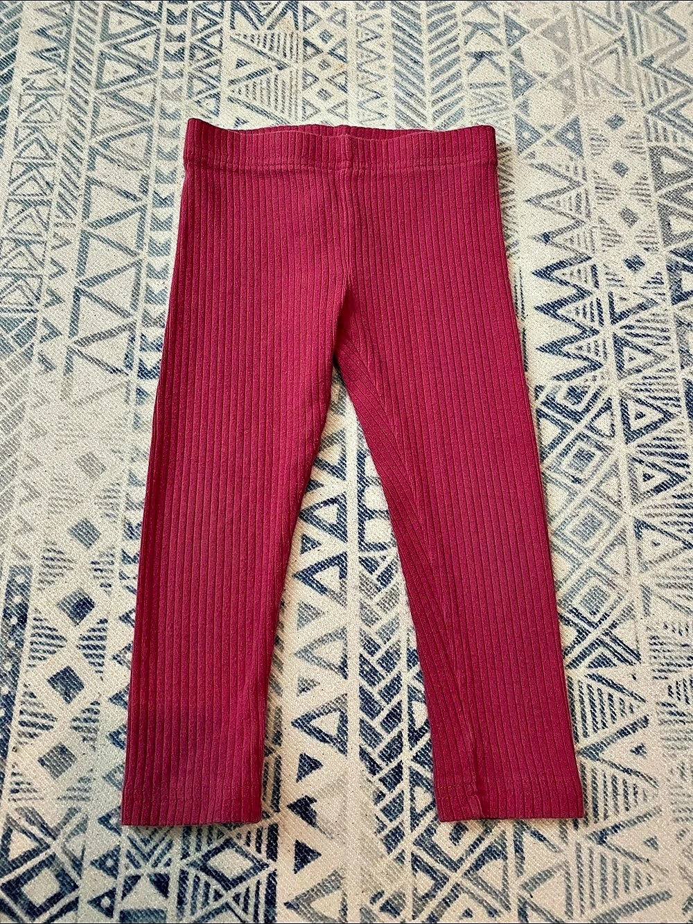 Carter’s Pink Cotton Ribbed Stretch Leggings